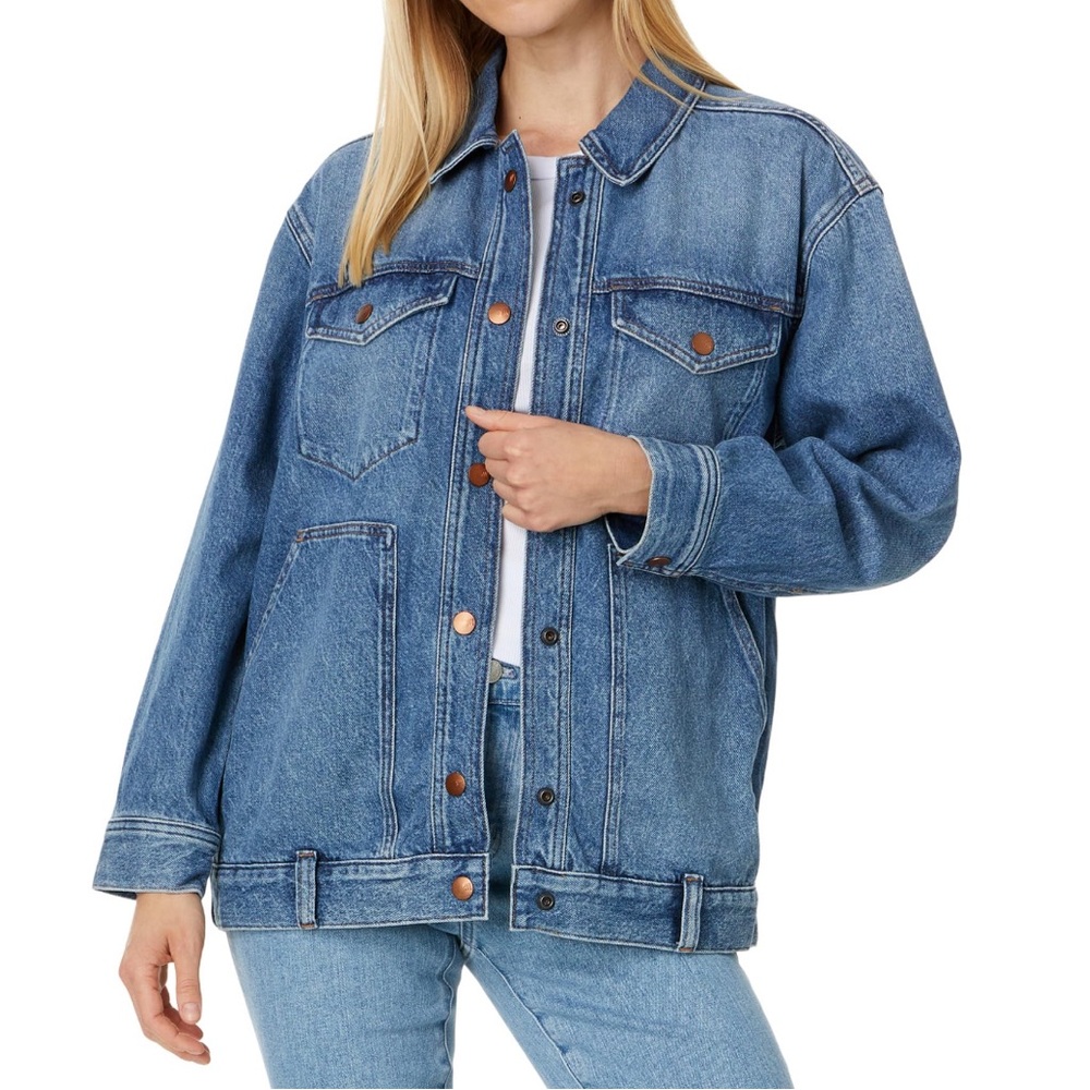 Madewell Oversized Trucker Jean Jacket, Size XL